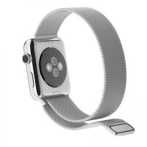Dây Apple Watch Milanese Loop màu bạc, 42/44mm